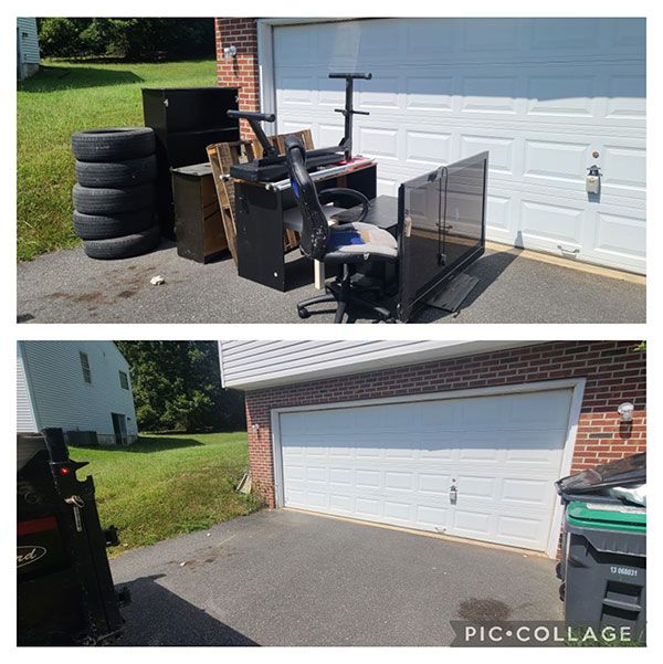 Before and after junk removal services