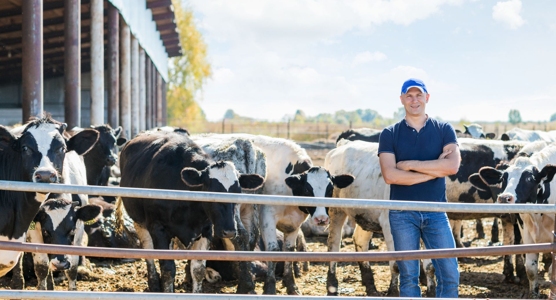 Image of a dairy farmer, the target audience for anaerobic digester developer, Regenis. We built the brand from scratch.