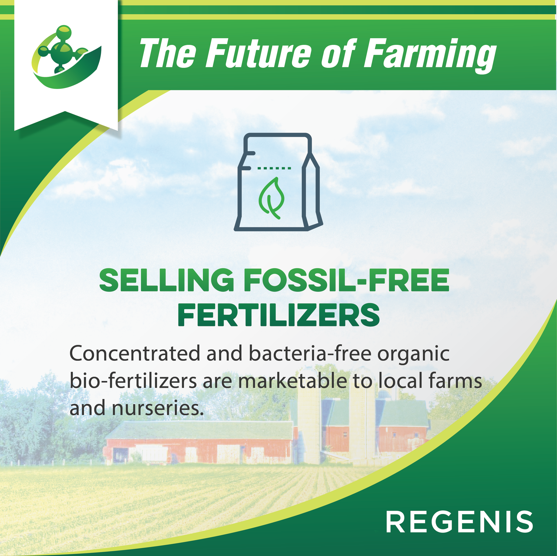 We produced a series of branded social media posts for Regenis to visually capture their on farm manure management.