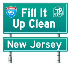 Green highway sign: