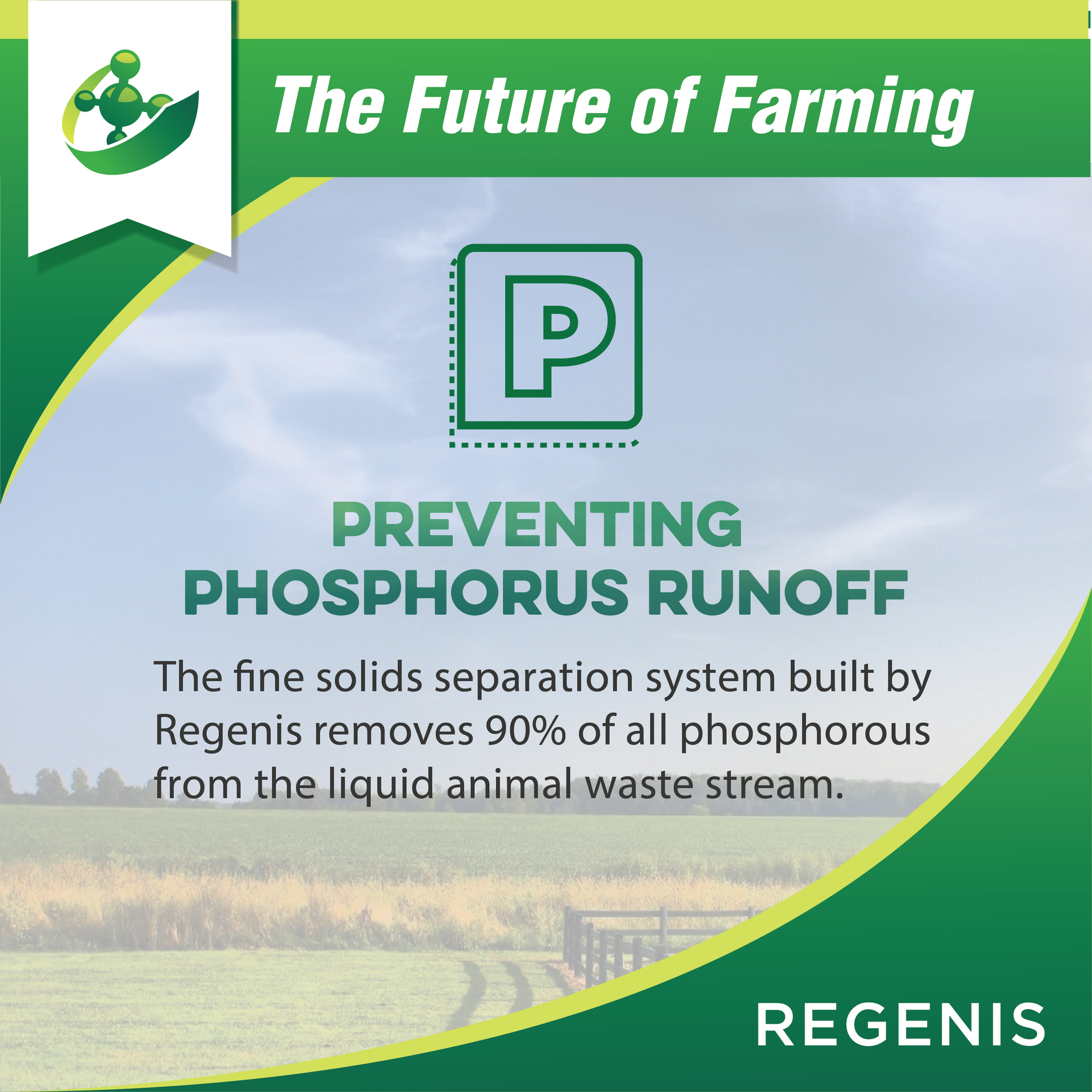 We produced a series of branded social media posts for Regenis to visually capture their on farm manure management.