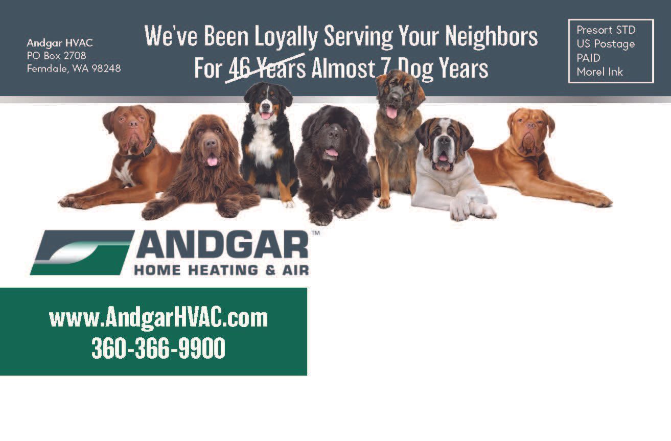A follow up direct mail piece to new homeowners highlighting Andgar's longtime commitment to the community.