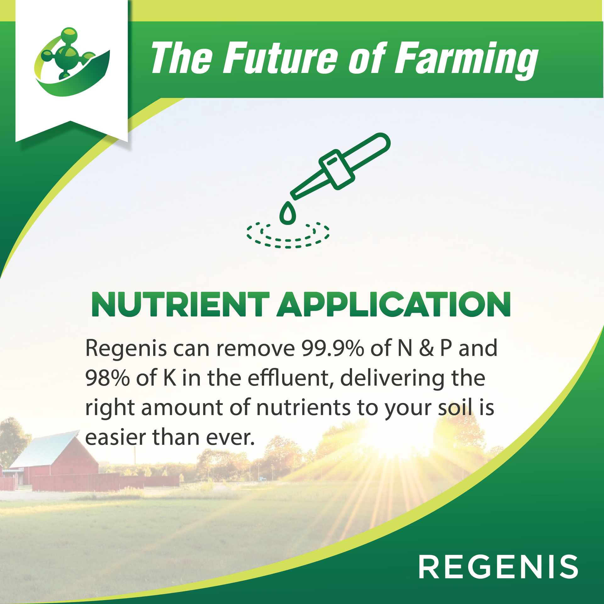 Nitrogen & phosphorous are valuable nutrients that digesters and post-digestion can capture. Regenis is a pioneer.
