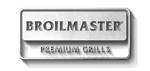 Broilmaster Premium Grills logo in silver and black on a white background