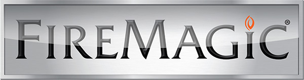 FireMagic logo in metallic gray and black with a small orange flame above the i