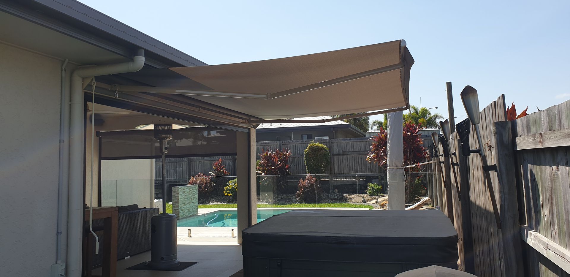 Folding Arm Awnings in Cairns Tropical Shade Blinds