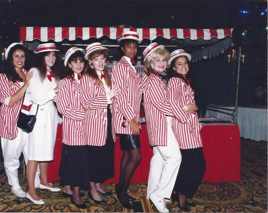 Carnival operators with carnival booths