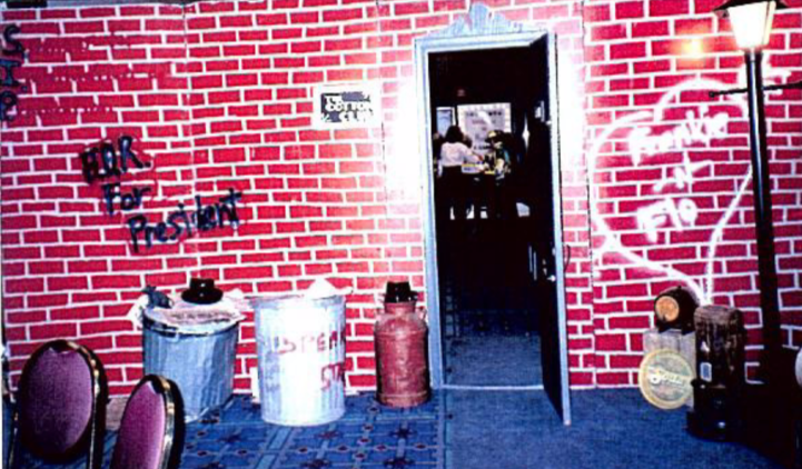 Speakeasy alley way entrance 