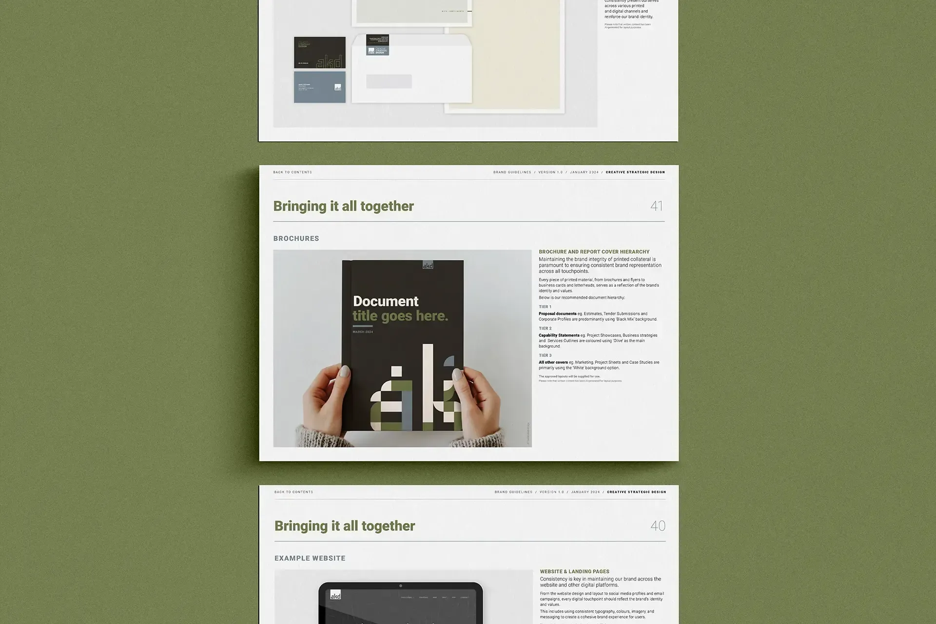 Areo Brand Guidelines Template Brochure Pages