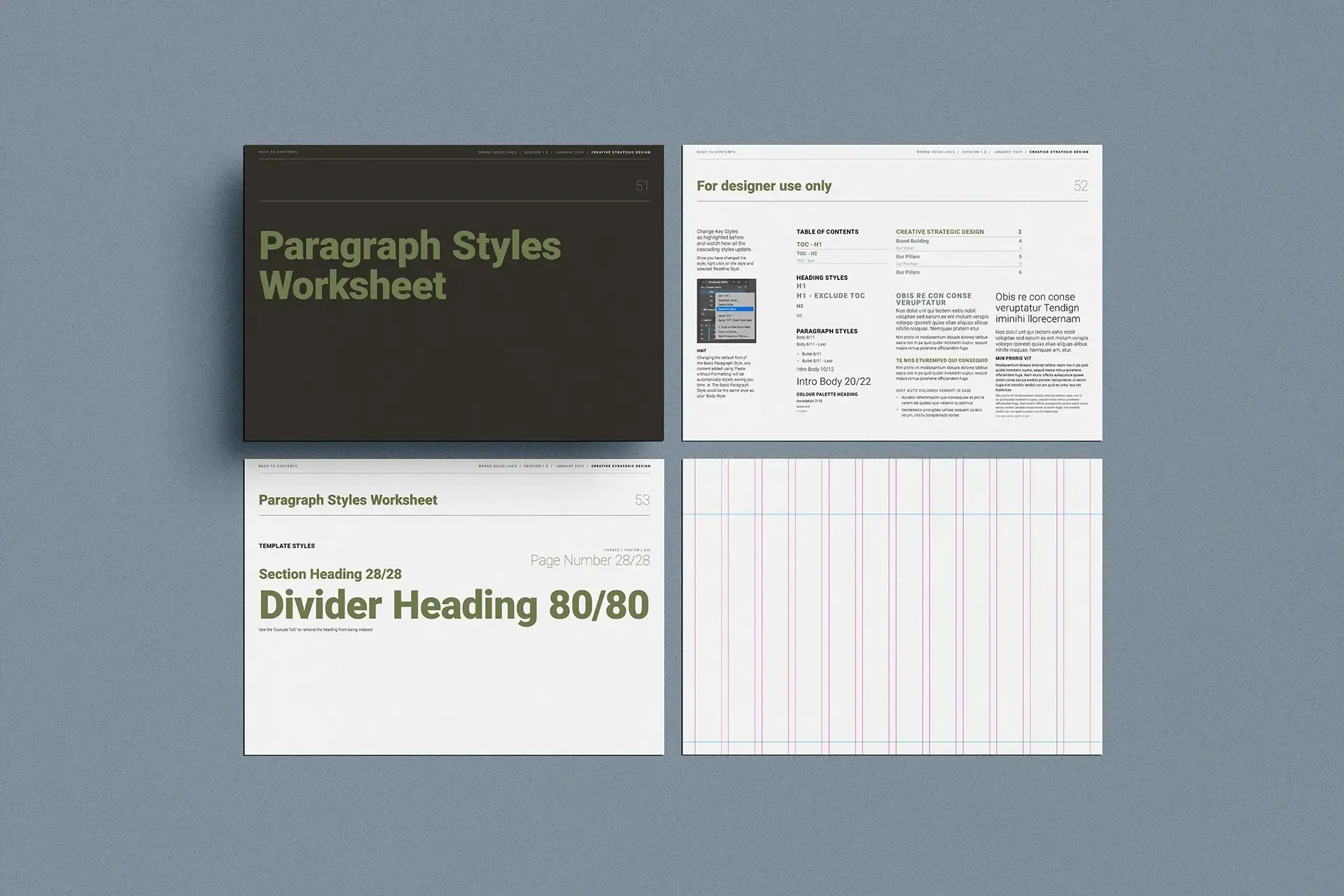 Areo Brand Guidelines Template Worksheet Pages
