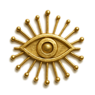 logo Craandijk Communicatie: gouden oog met zonnestralen