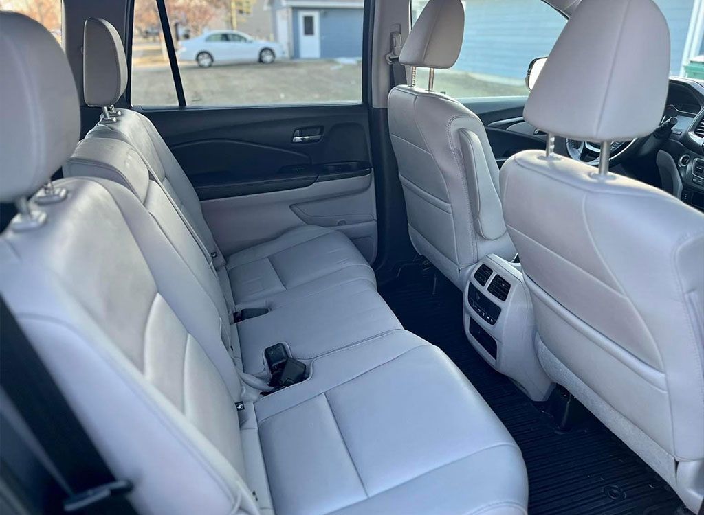 van interior detail after