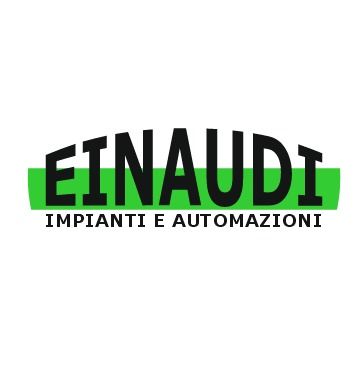 EINAUDI logo in black and green with “IMPIANTI E AUTOMAZIONI” beneath it