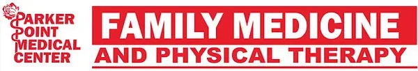 Parker Point Medical Center logo with “Family Medicine and Physical Therapy” in red and white