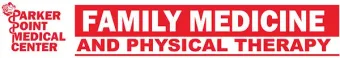 Parker Point Medical Center logo with “Family Medicine and Physical Therapy” in red and white
