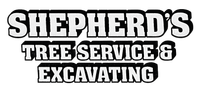 Shepherd&rsquo;s Tree Service & Excavating logo in bold black text on white background