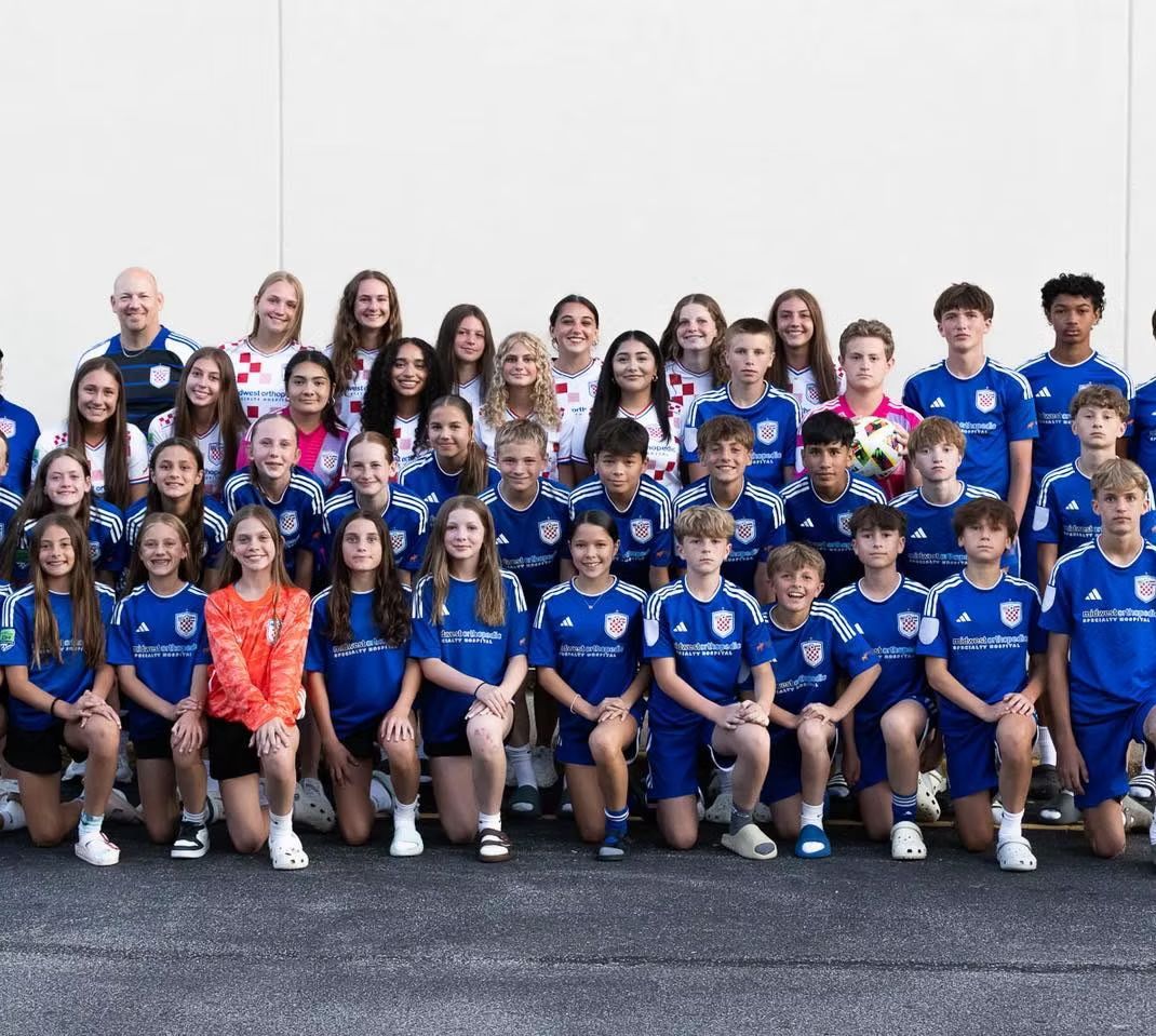 Croatian Eagles Soccer Club players at camp