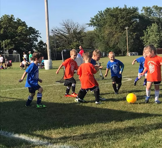 Croatian Eagles Soccer Club little eagles playing a game
