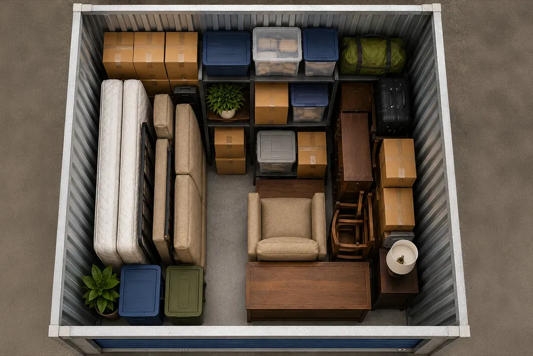 How should I pack a 10×10 storage unit