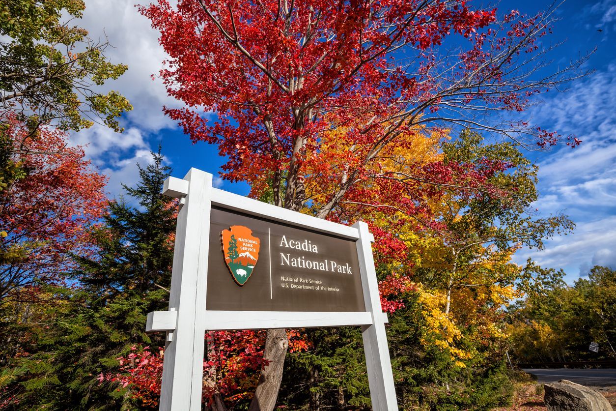 Acadia National Park Sign.