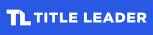 Blue and white “TL Title Leader” logo on a blue background