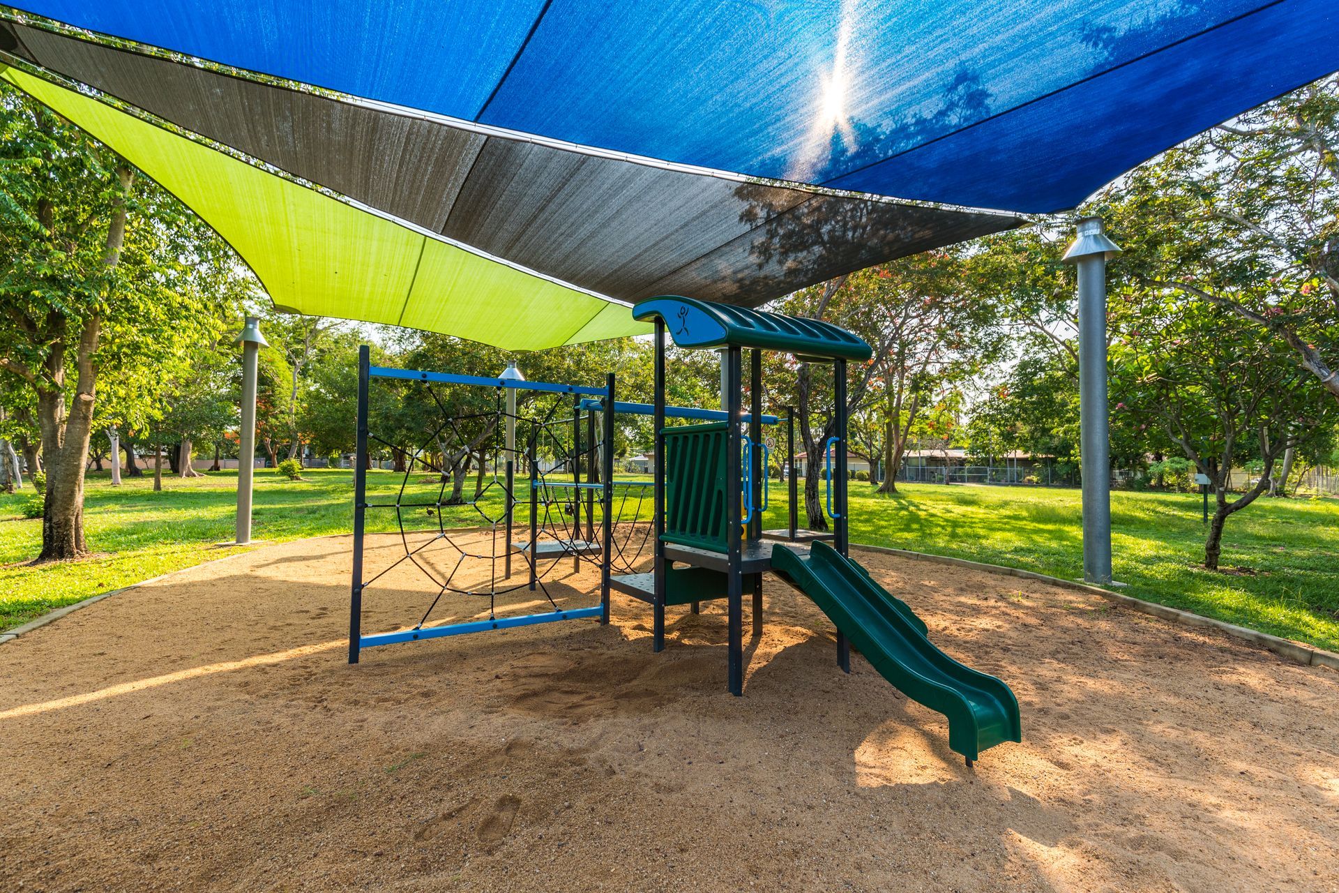 Shade Sails over a Playground