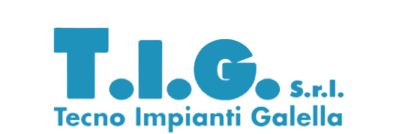 Logo TIG srl Tecno Impianti Galella in blu e bianco