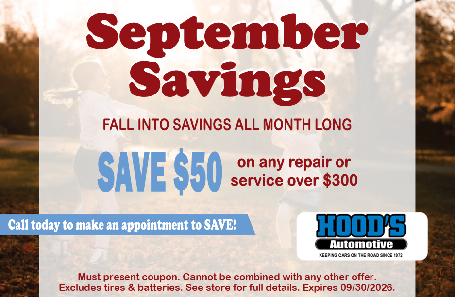 Free Pothole Inspection Special | Hood's Automotive