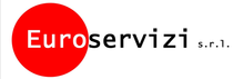 Logo di Euroservizi srl con cerchio rosso e testo nero su sfondo bianco