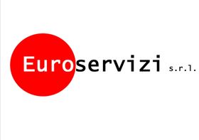 Logo di Euroservizi srl con cerchio rosso e testo nero su sfondo bianco