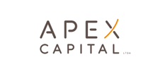 O logotipo da Apex Capital está em um fundo branco.