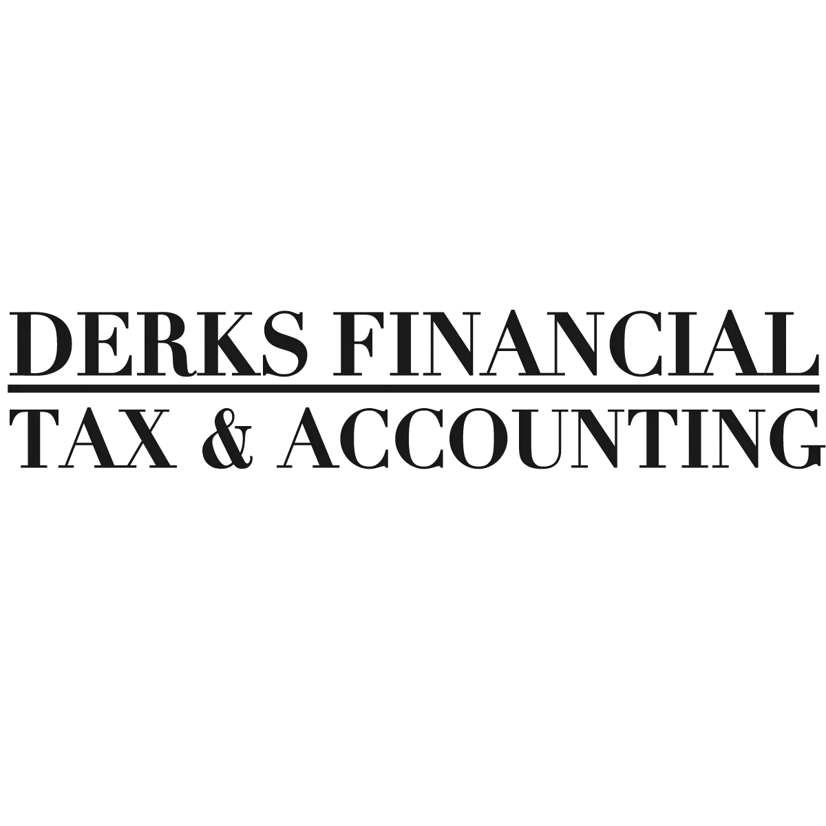 Black logo with the text 