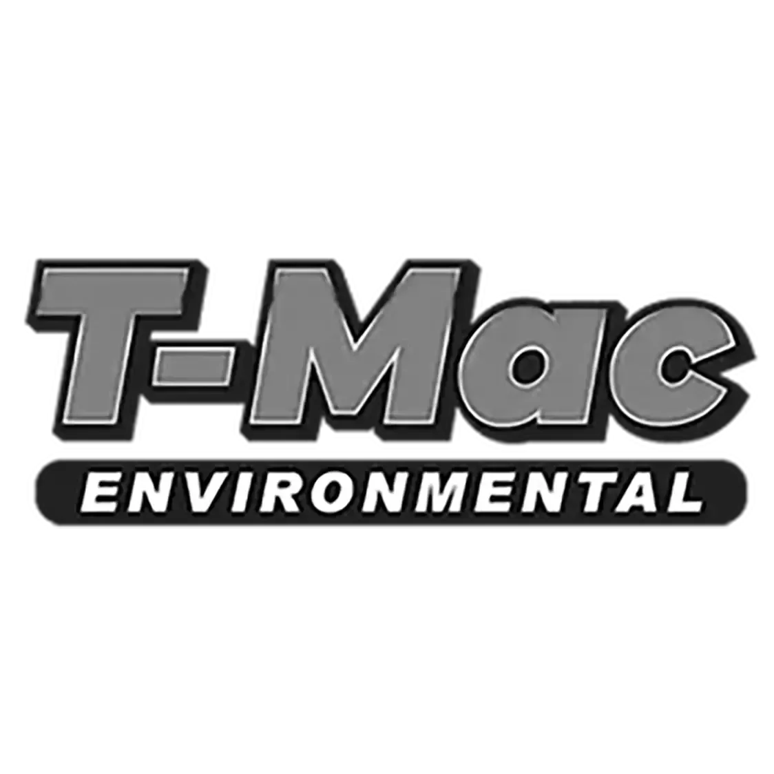 Logo for T-Mac Environmental with bold, grey 