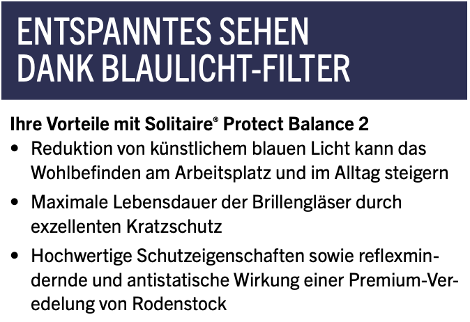 SOS Optik Blaulichtfilter
