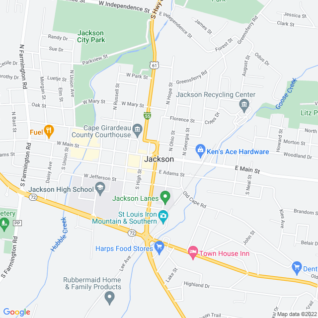 Map of business location