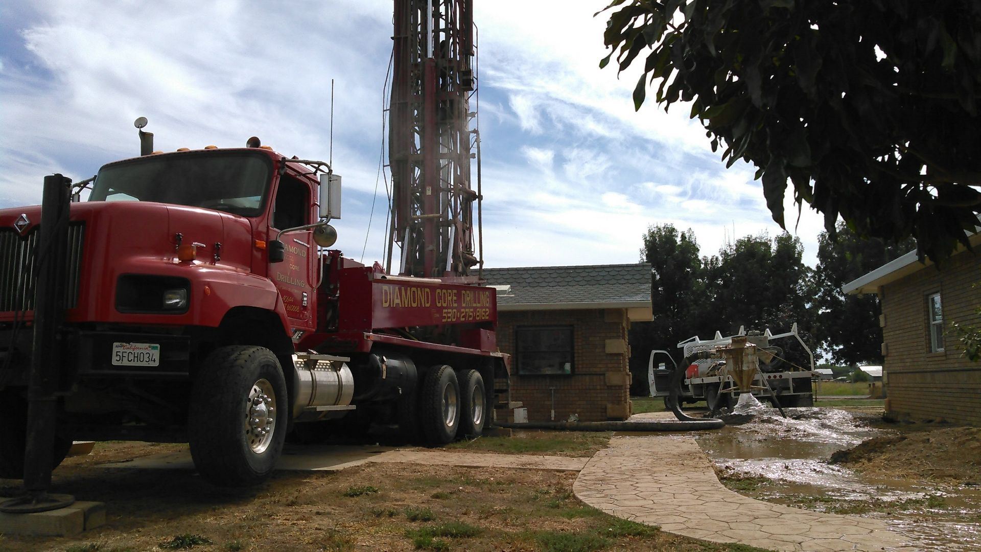 Drilling The Ground With Machine — Shasta Lake, CA — Diamond Core Drilling, Inc.