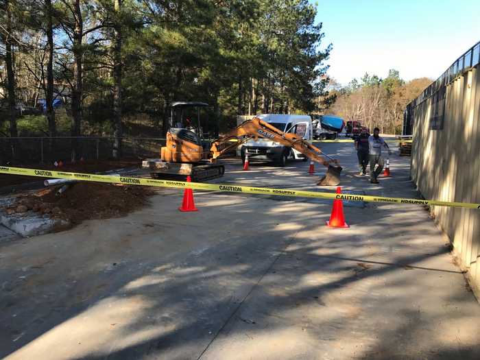 Close Excavation Site — McDonough, GA — Express Plumbing & Septic