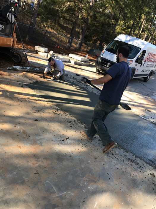 Finishing Applied Cement — McDonough, GA — Express Plumbing & Septic
