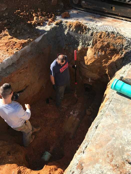Removing Sewer Pipe — McDonough, GA — Express Plumbing & Septic