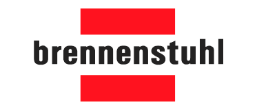 Logo : le texte « brennenstuhl » en noir avec deux barres horizontales rouges au-dessus et en dessous.