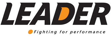 Logo de la marque Leader avec texte noir et « D » orange. Le texte en dessous indique : « Combattre pour la performance ».