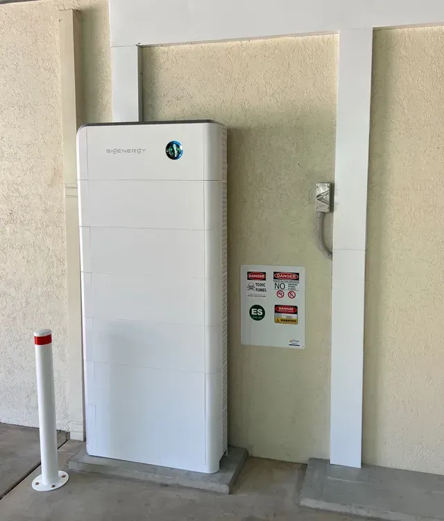 White Energy Storage System Attached — Des Mullins Electrical & Solar in Wagga Wagga, NSW