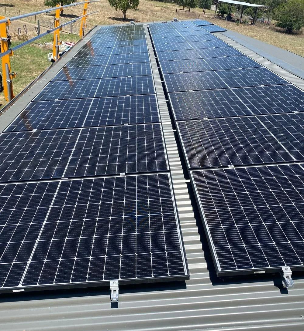 Big Solar Panels Installed — Des Mullins Electrical & Solar In Wagga Wagga, NSW Big Solar Panels Installed — Des Mullins Electrical & Solar In Wagga Wagga, NSW