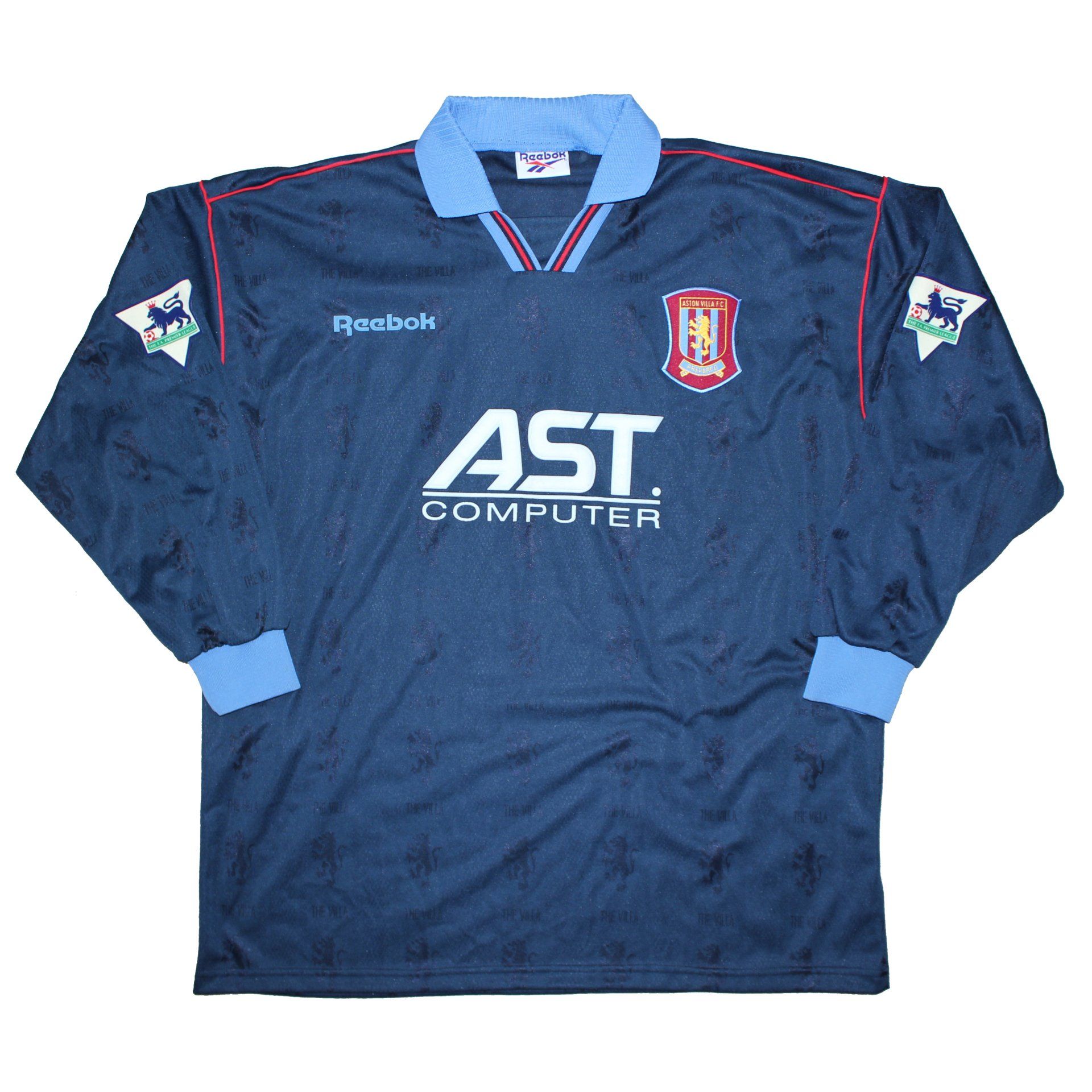 1995-96 Aston Villa Savo Milosevic Match Worn Away Shirt
