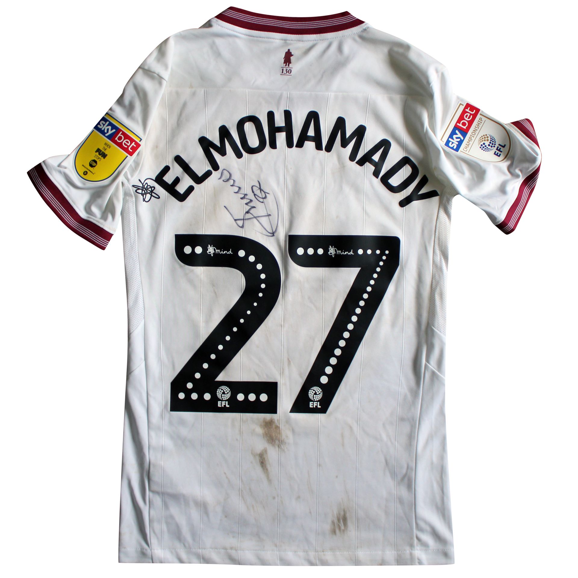 2018-19 Aston Villa Match Worn Away Shirt