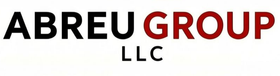 ABREU GROUP LLC logo in black and red text on a white background