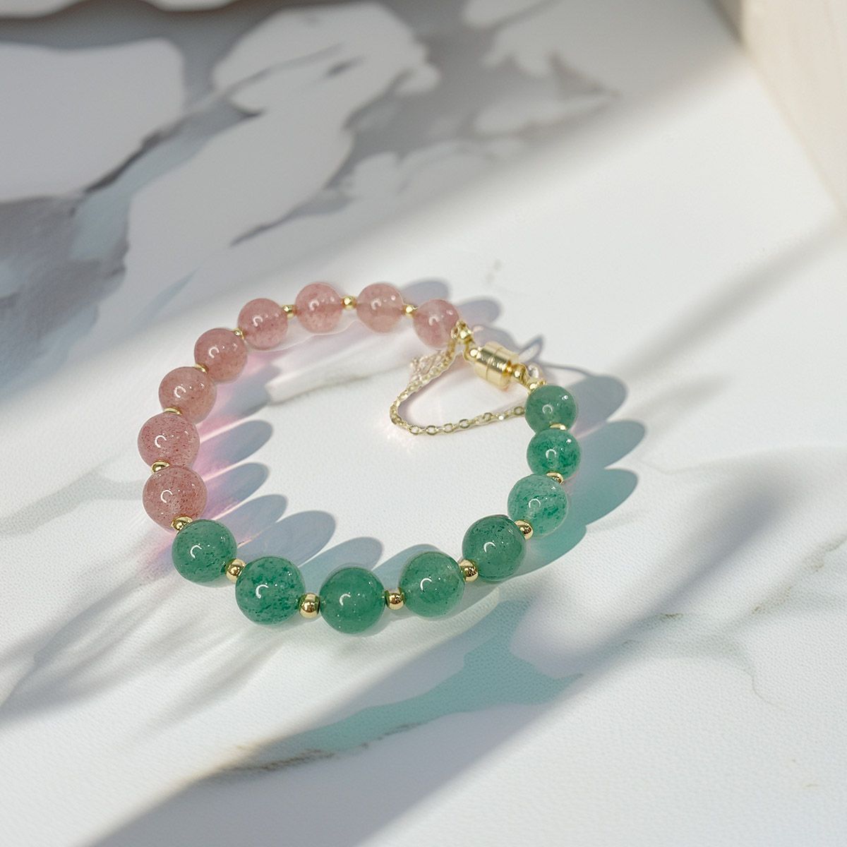 水晶磁吸珍珠手鍊 珍珠手鍊 招財開運 桃花人緣 紫水晶 綠幽靈 草莓晶 黃髮晶 開運手鍊