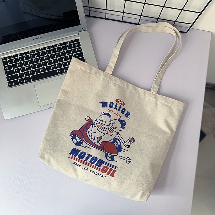 日系帆布包 帆布袋 可愛帆布包 帆布包 單肩包 拉鍊購物袋 收納包 任選兩個