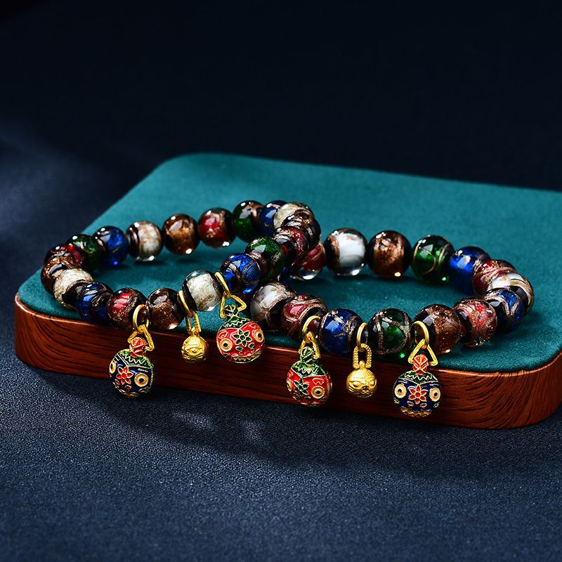 香灰琉璃吞金獸手環 手串 琉璃手環 香灰琉璃開運水晶手鍊 彈力手鏈 招財開運飾品