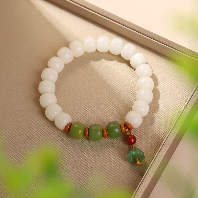 白菩提根蓮蓬蓮花白玉菩提手串 菩提手串 手串